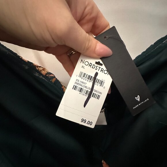 Lulus Enchanting Garden Strapless Maxi Dress - Emerald Floral - Size XL - NWT - Picture 4 of 7